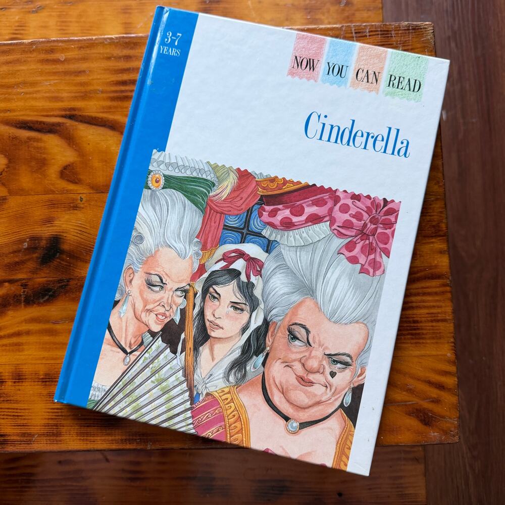 Vintage 1990 Now You Can Read: Cinderella Hardcover Book
